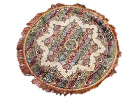 ANTIQUE TURKISH OTTOMAN KNOTTED TAPESTRY TABLECLOTH