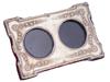 ANTIQUE ENGLISH SHEFFIELD SILVER DOUBLE PHOTO FRAME PIC-0