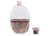 ANTIQUE ENGLISH STERLING SILVER AND GLASS FLASK PIC-5