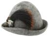 VINTAGE AUSTRIAN HUNTERS GREY FELT HAT WITH BADGES PIC-2