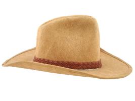 AMERICAN WESTERN ROCKMOUNT BEIGE LEATHER COWBOY HAT