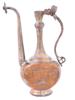 LARGE PERSIAN QAJAR BRASS TEAPOT W COPPER AND SILVER PIC-1