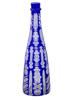 VENETIAN BLUE CUT TO CLEAR GLASS DECANTER OR VASE PIC-0