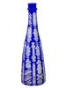 VENETIAN BLUE CUT TO CLEAR GLASS DECANTER OR VASE PIC-2