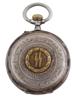 WWII NAZI GERMAN TYPE WAFFEN SS SILVER POCKET WATCH PIC-1