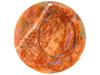 VINTAGE CHINESE CARVED RED AGATE DISC PENDANT PIC-1