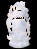 ANTIQUE CHINESE QING CARVED WHITE JADE PLAQUE PIC-1