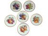 VINTAGE CERAMIC PLATES WITH HAND PAINTED FRUIT DESIGN PIC-2