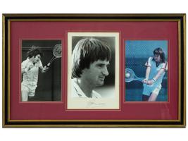 SIGNED PHOTOS OF JIMMY CONNORS TENNIS PLAYER FRAMED