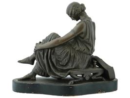 FRENCH FEMALE BRONZE SCULPTURE AFTER JEAN J PRADIER