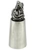 RUSSIAN 84 SILVER FIGURAL DOG HEAD VODKA SHOT CUP PIC-1