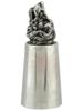 RUSSIAN 84 SILVER FIGURAL DOG HEAD VODKA SHOT CUP PIC-3