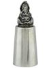 RUSSIAN 84 SILVER FIGURAL DOG HEAD VODKA SHOT CUP PIC-2