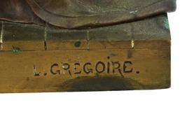 FRENCH BRONZE SCULPTURE AFTER JEAN LOUIS GREGOIRE