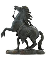 FRENCH BRONZE EQUESTRIAN SCULPTURE AFTER G COUSTOU