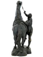 FRENCH BRONZE EQUESTRIAN SCULPTURE AFTER G COUSTOU