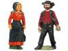 2 CAST IRON AMISH FAMILIES AND FIREMAN WAGON TOYS PIC-6