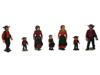 2 CAST IRON AMISH FAMILIES AND FIREMAN WAGON TOYS PIC-2