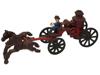 2 CAST IRON AMISH FAMILIES AND FIREMAN WAGON TOYS PIC-5