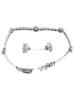 925 STERLING SILVER TENNIS BRACELET WITH EARRINGS PIC-1