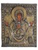 ANTIQUE RUSSIAN ICON MOTHER OF GOD IN SILVER RIZA PIC-0