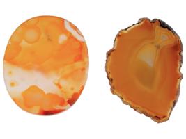 LARGE ORANGE AGATE PLAQUES