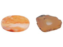 LARGE ORANGE AGATE PLAQUES