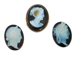 ANTIQUE HAND CARVED CARVED STONE CAMEOS