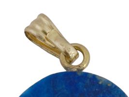 VINTAGE 14K GOLD LAPIS STONE EARRINGS AND PENDANT