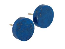 VINTAGE 14K GOLD LAPIS STONE EARRINGS AND PENDANT