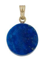 VINTAGE 14K GOLD LAPIS STONE EARRINGS AND PENDANT