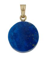 VINTAGE 14K GOLD LAPIS STONE EARRINGS AND PENDANT