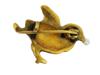 -29 18K GOLD ANTIQUE PEARL BABY CHICKEN JEWELRY BROOCH PIC-1