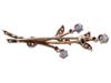 ANTIQUE 14K PALLADIUM GOLD SAPPHIRE DIAMONDS BROOCH PIC-2