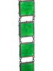 ART DECO MANNER GREEN GLASS SILVER JEWELRY BRACELET PIC-5