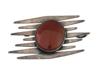 MEXICAN MANNER STERLING SILVER AGATE STONE BROOCH PIC-0