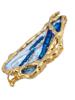 LARGE COSTUME JEWELRY BLUE AND GILT PENDANT PIC-2