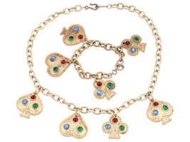 FRENCH EDOUARD RAMBAUD NECKLACE AND BRACELET SET