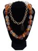 VINTAGE ITALIAN GLASS BEADED CHAIN NECKLACE PIC-0