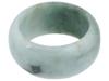 VINTAGE SOLID CARVED NEPHRITE JADE BAND RING PIC-1