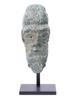 ANCIENT MESOAMERICAN CARVED BOWENITE STONE MASK PIC-1