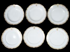 ANTIQUE FRENCH PILLIVUYT MEDAILLE PORCELAIN PLATES