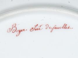 ANTIQUE FRENCH BOYER PORCELAIN PLATES FRUIT CANDY BOWL