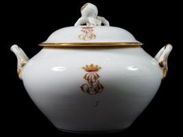 ANTIQUE FRENCH BOYER PORCELAIN PLATES TUREEN SET