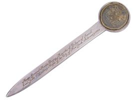 TIFFANY LETTER OPENER GIFTED TO MOSHE DAYAN BY NYC 1968