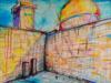 KOTEL JERUSALEM MIXED MEDIA PAINTING BY ZIMA PELEG 1971 PIC-1