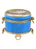 ANTIQUE FRENCH SEVRES GILT BRONZE PORCELAIN TRINKET BOX PIC-1