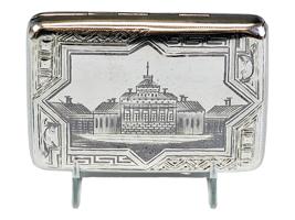 RUSSIAN SILVER AND NIELLO CIGARETTE CASE