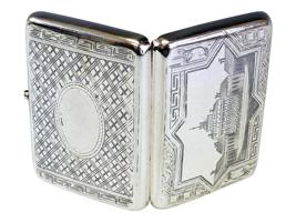 RUSSIAN SILVER AND NIELLO CIGARETTE CASE