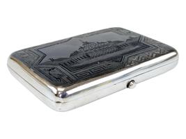 RUSSIAN SILVER AND NIELLO CIGARETTE CASE